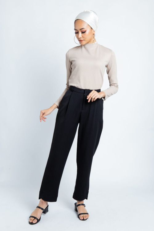 Black Tapered Ankle Pants