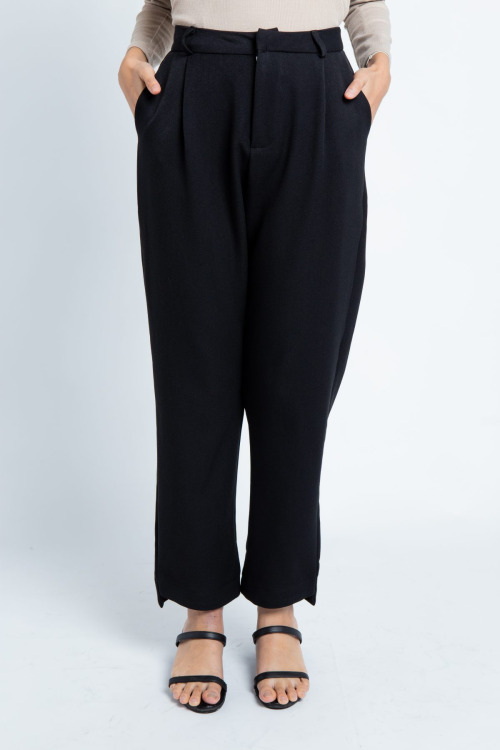 Black Tapered Ankle Pants