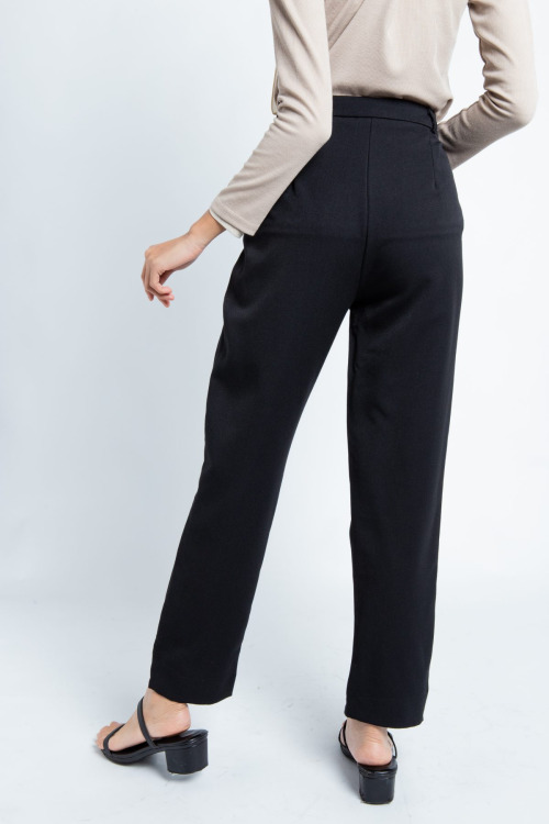 Black Tapered Ankle Pants