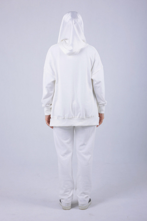 White Lucy Mon Cherie Two Piece Sweatshirt Set