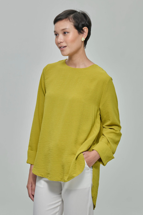 Lime Green Jennie Linen Top