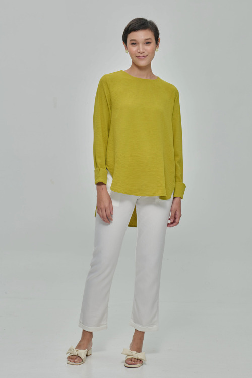 Lime Green Jennie Linen Top